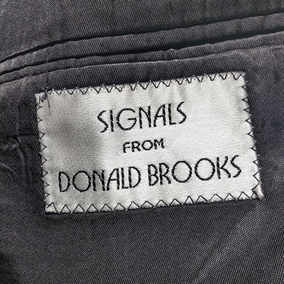 Mens Virgin Wool Signals from Donald Brooks Grey Suit Jacket Made inUSA 38R gray - Picture 11 of 14